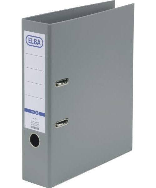 ELBA rado star binder 80 mm rugbreedte grijs DIN A4 PP binnenkant doorzichtige pocket vervangbaar insert (10468 GR)-0