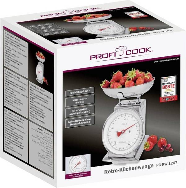 Profi Cook PC-KW 1247 Keukenweegschaal met Mengkom - Max. Gewicht: 5 kg - RVS