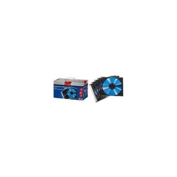 Hama Slim Jewel Case voor Geheugen CD - Transparant-Zwart (Verpakking van 50) (00051269)