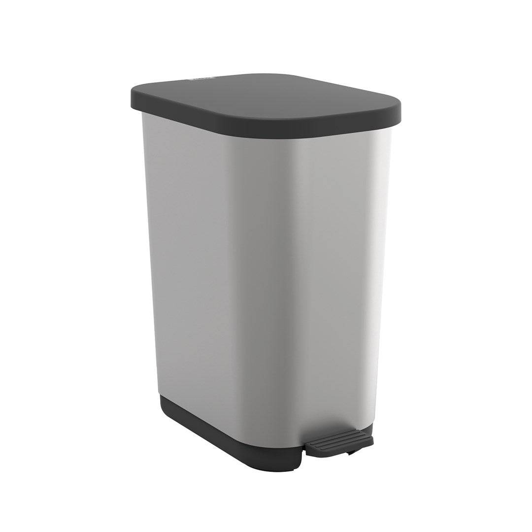redHO Ribo Zilveren Pedalafvalemmer 35 L-0
