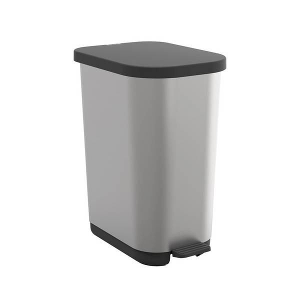 redHO Ribo Zilveren Pedalafvalemmer 35 L
