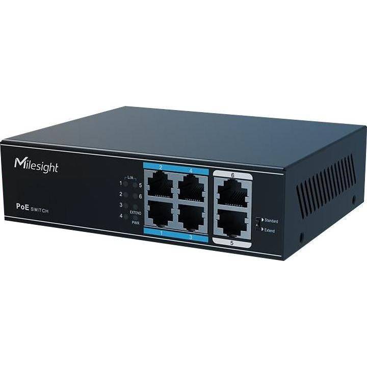 Milesight 4-Poort PoE Switch MS-S0204-EL - 30W per Poort - IP30-0