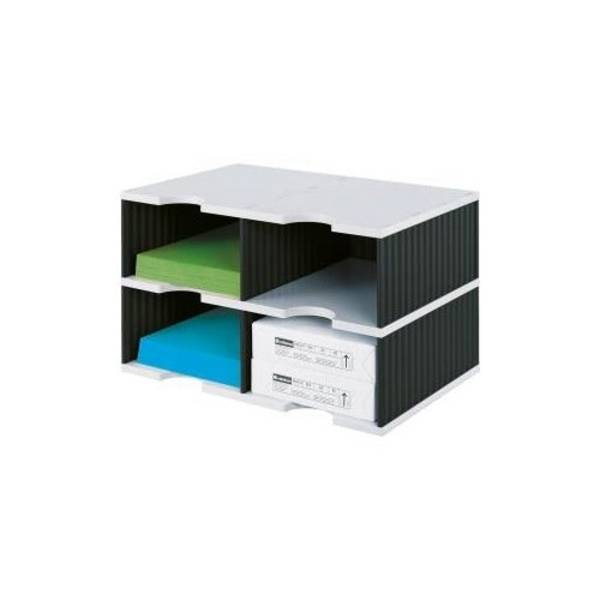 styrodoc - Documentenbak - Polystyreen - Zwart/Grijs - 4 Lades - 268-0222.98