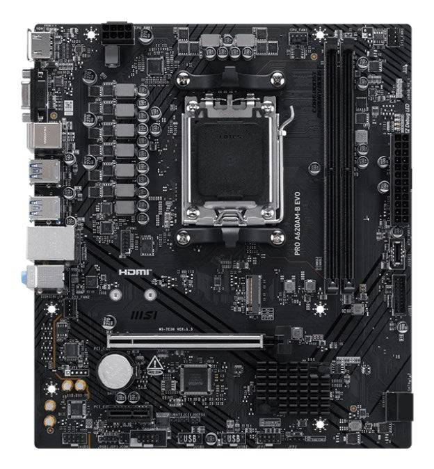 MSI Pro A620AM-B EVO AM5 Moederbord AMD Socket AM5 (Ryzen Zen4) 7E36-001R-0
