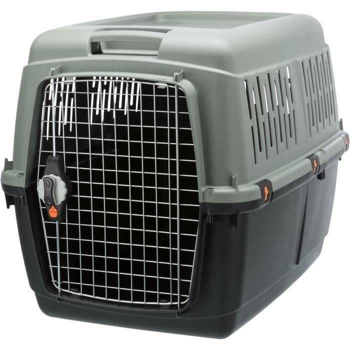 TRIXIE Giona 5 Transportbox - M: 60 x 61 x 81 cm - Antraciet/Groen-Grijs-0