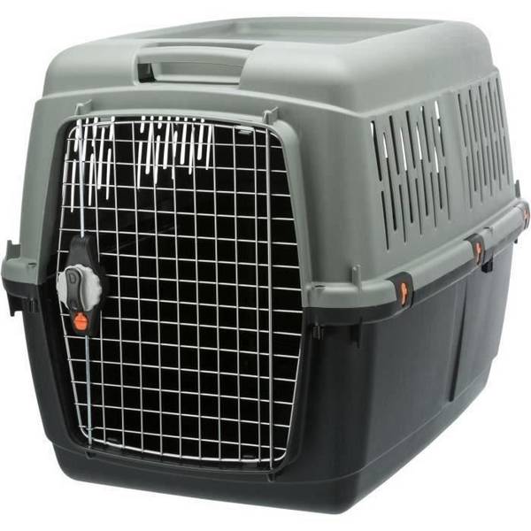 TRIXIE Giona 5 Transportbox - M: 60 x 61 x 81 cm - Antraciet/Groen-Grijs