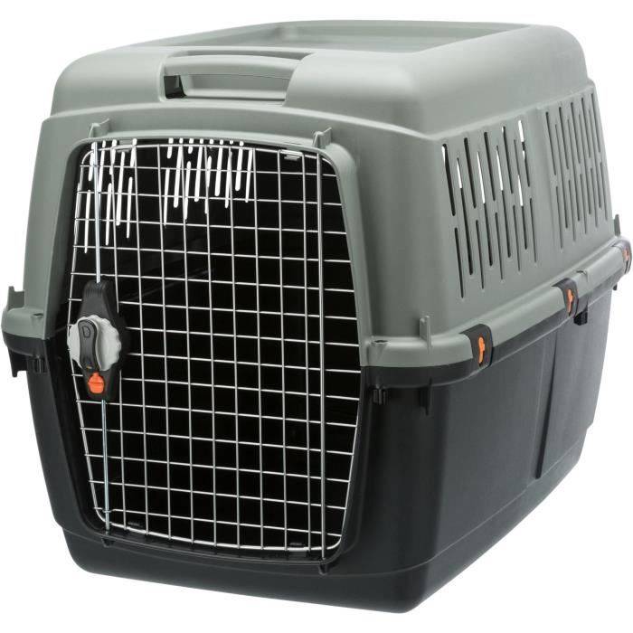 TRIXIE Giona 5 Transportbox - M: 60 x 61 x 81 cm - Antraciet/Groen-Grijs-1