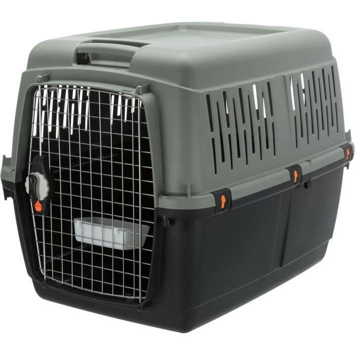 TRIXIE Giona 5 Transportbox - M: 60 x 61 x 81 cm - Antraciet/Groen-Grijs-2
