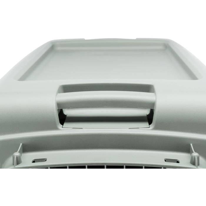 TRIXIE Giona 5 Transportbox - M: 60 x 61 x 81 cm - Antraciet/Groen-Grijs-3