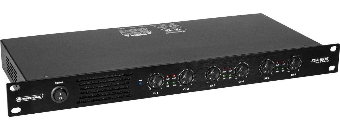 OMNITRONIC XDA-1206 6-Kanaals Class-D Versterker (10451638) 6-Kanal-0