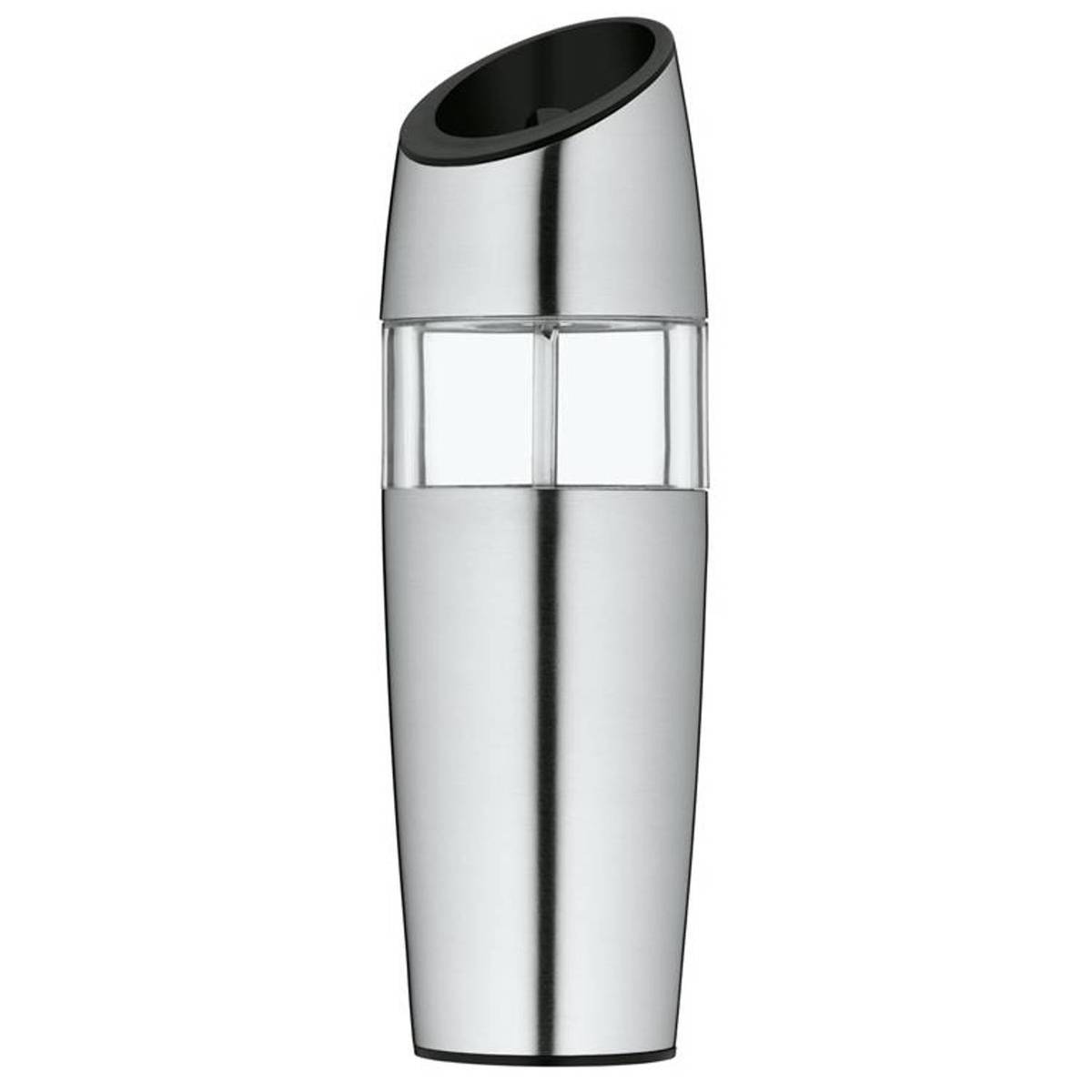 WMF Elektrische Kiep Molen Zout- en Pepermolen Ongevuld Cromargan RVS Matt Glas Keramisch Maalmechanisme H 20 cm (667346-0