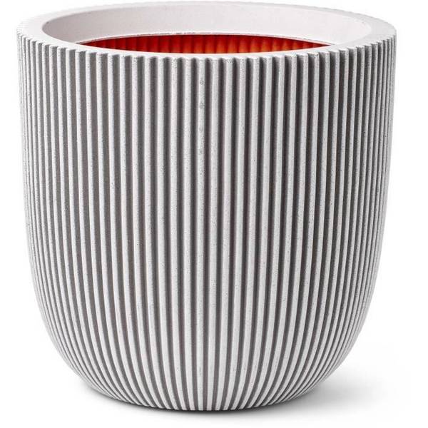 CAPI EUROPE GROOVE NL Bloempot - 43 x 41 cm - Ivoor - Weerbestendig