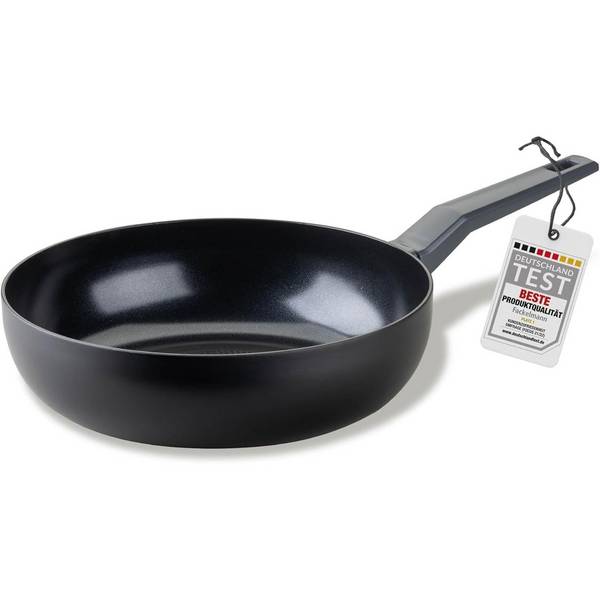 Fackelmann Statement Wokpan, 28 cm, Zwart, Gerecycled Aluminium, PFAS-vrije Antiaanbaklaag