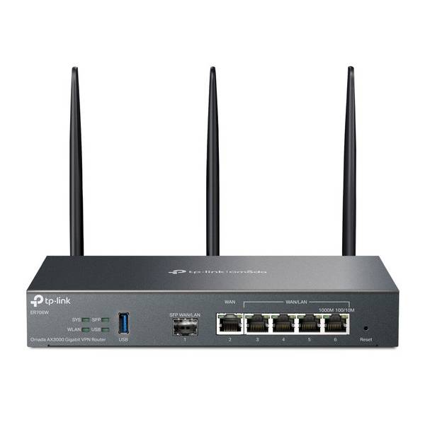 TP-Link Omada ER706W V1 - Draadloze Router - 4-Poort Switch - Wi-Fi 6 - Dual-Band 4-Port-Switch 1GbE
