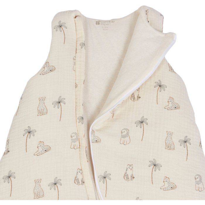 CANDIDE Newborn Dekentje - 70 cm - 3/9 maanden - Wit met Tijgerprint-2