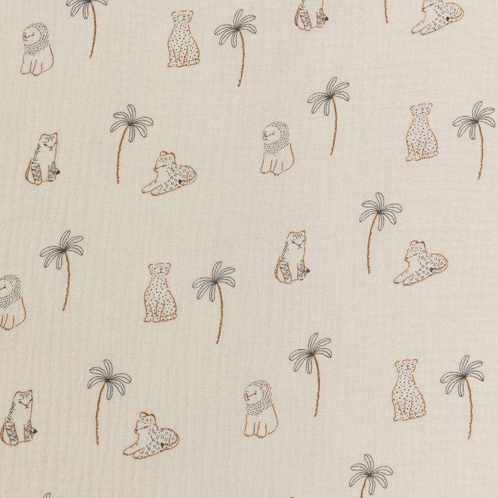 CANDIDE Newborn Dekentje - 70 cm - 3/9 maanden - Wit met Tijgerprint-3