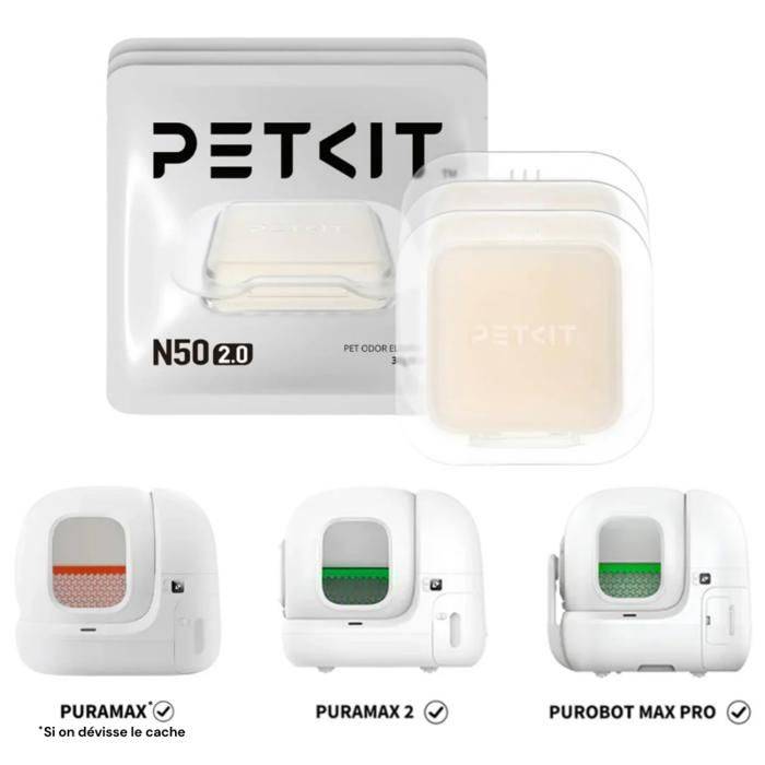 PETKIT Deodorants - Verpakking van 3 N50 2.0 voor PURAMAX 2-0