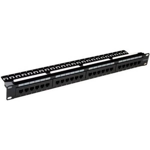 ACT Patchpanel CAT 6 UTP 24-poorten met Kabelbeheerstang (PP1011) 24-ports