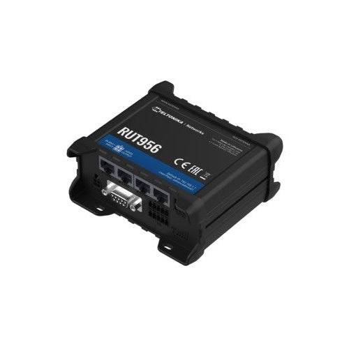 Teltonika RUT956 - Router voor Mobiele Netwerken - Zwart - Aluminium - Kunststof - DIN Rail - Industrieel - Fast Etherne-0