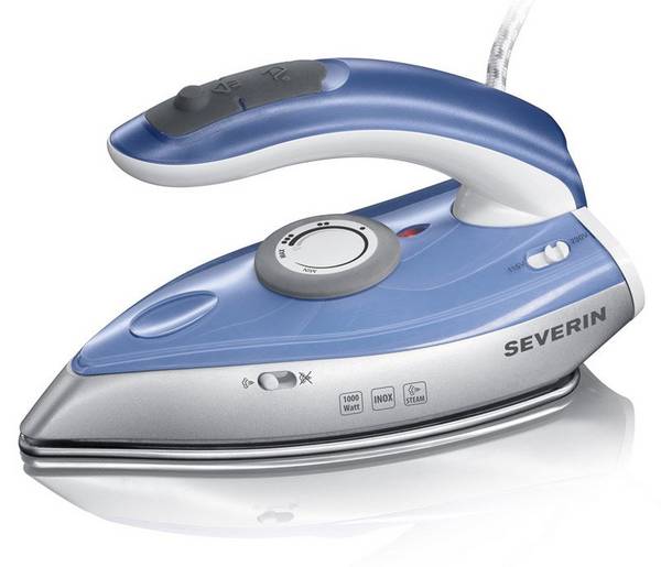 SEVERIN BA 3234 Reis Stoomstrijkijzer 1000 W Blauw/Zilver (BA 3234)