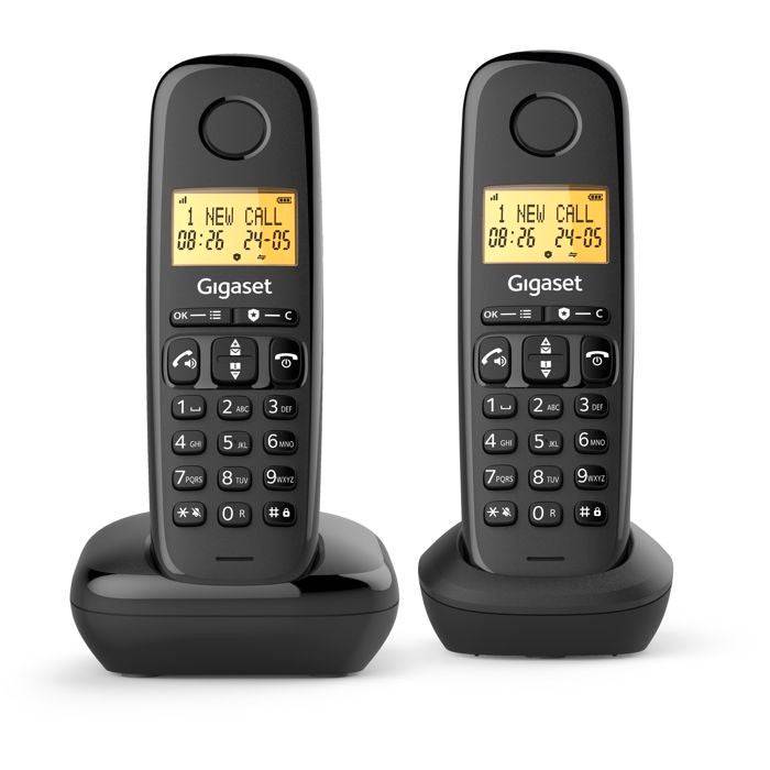 GIGASET Basic 100 Duo Vaste Telefoon - Handsfree - Verlicht Scherm - 50-contacten Telefoonboek-0