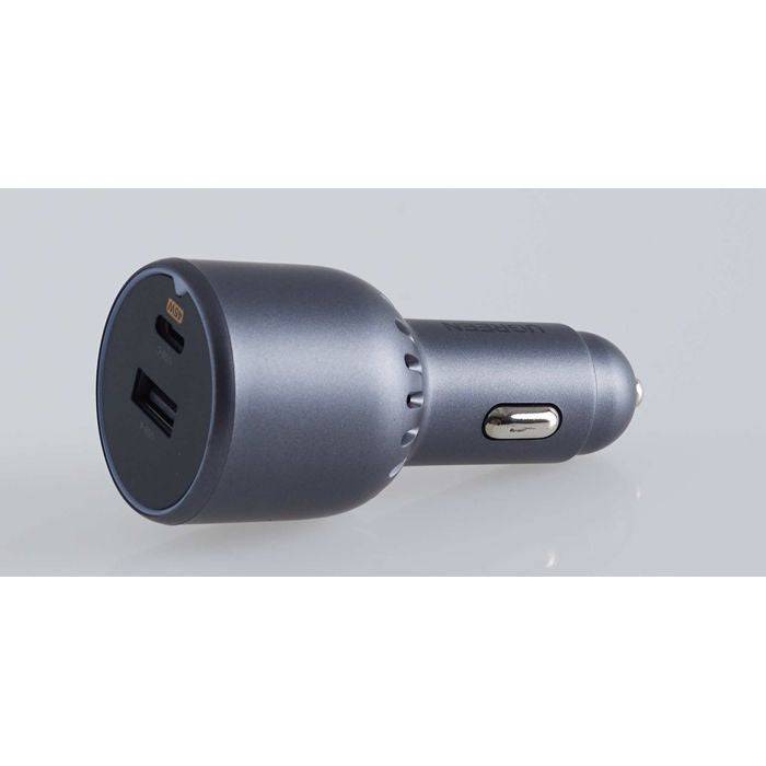 UGREEN Autolader - 1x USB-C + 1x USB-A - 63W - Grijs-4