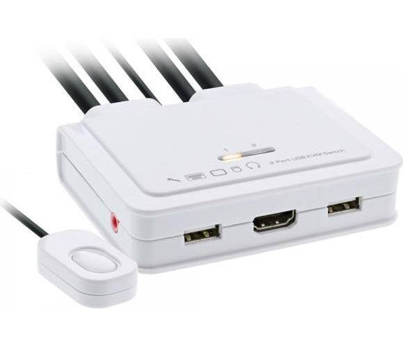 KVM Switch 2-Poort USB-C + HDMI naar HDMI 4K met Audio - 62614I 2-port-0
