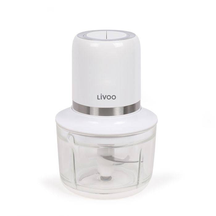 LIVOO Draadloze Elektrische Hakker - 200W - 1,2 L - 4 Stalen Messen-0