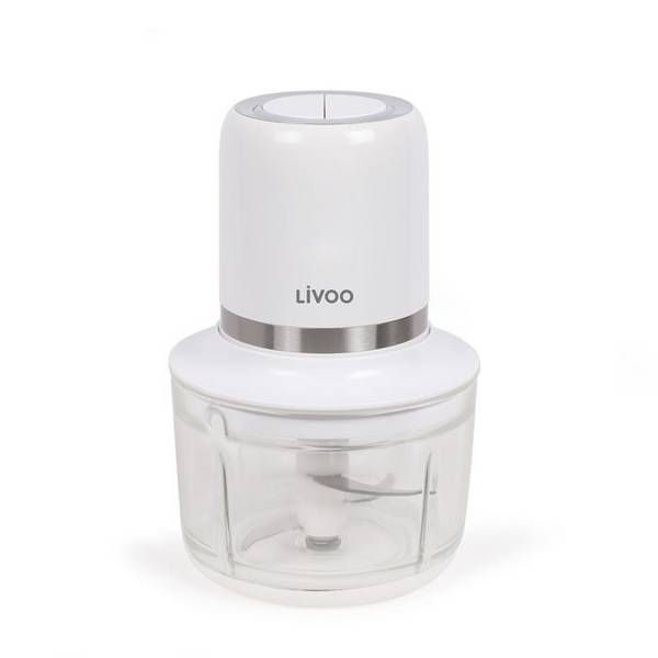 LIVOO Draadloze Elektrische Hakker - 200W - 1,2 L - 4 Stalen Messen