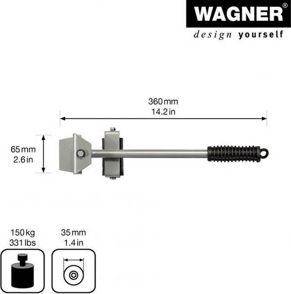 Wagner Meubelroller Set MM 3113 - Zwart - 12,0 x 8,0 x 3,4 cm