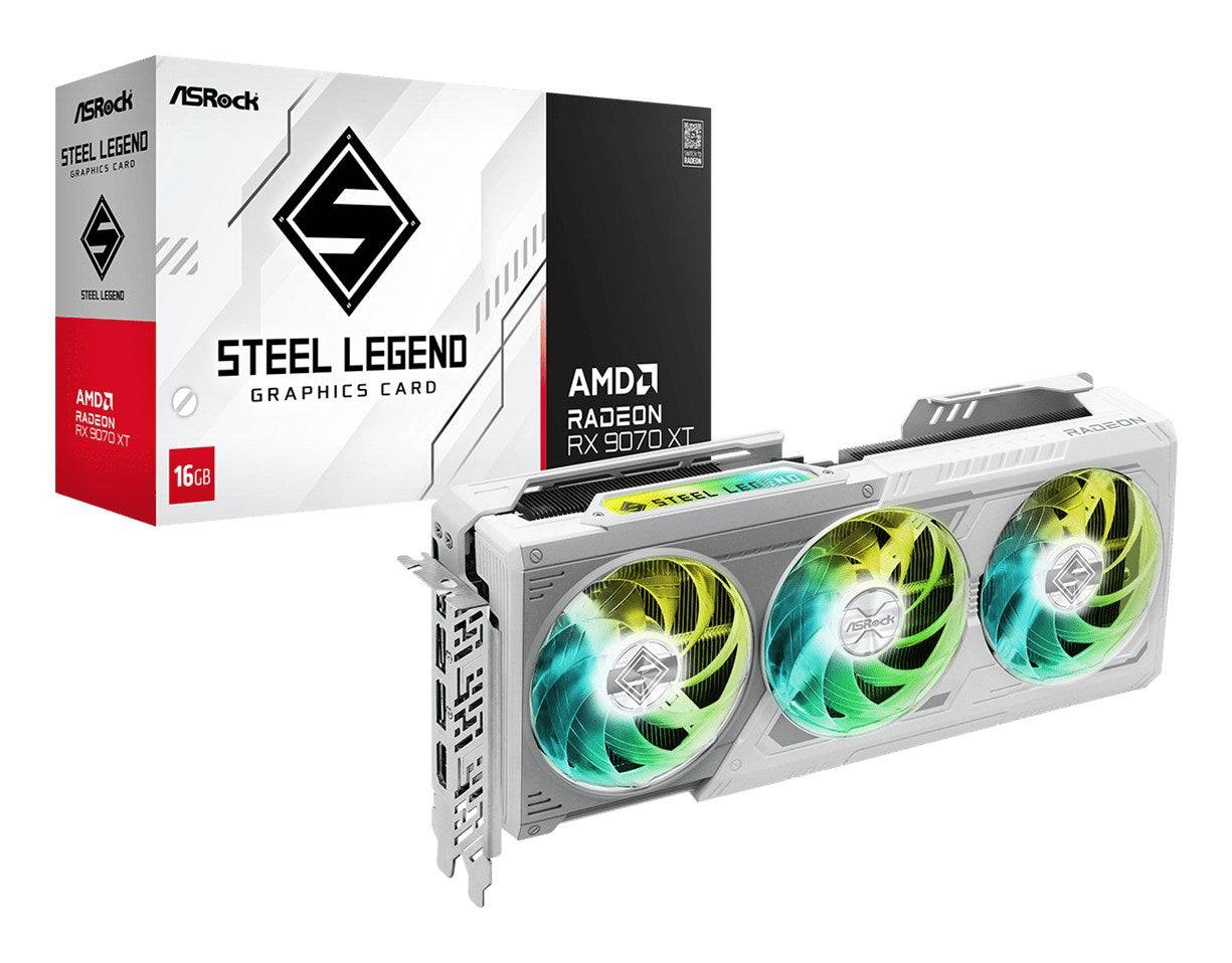 ASRock Radeon RX 9070 XT 16GB Steel Legend Grafische Kaart 90-GA5DZZ-00UANF-1