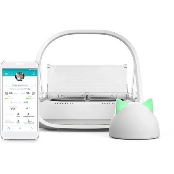 SUREFEED Smart Feeder - Wit - Ideaal voor Overgewicht Katten en Huishoudens met Meerdere Huisdieren