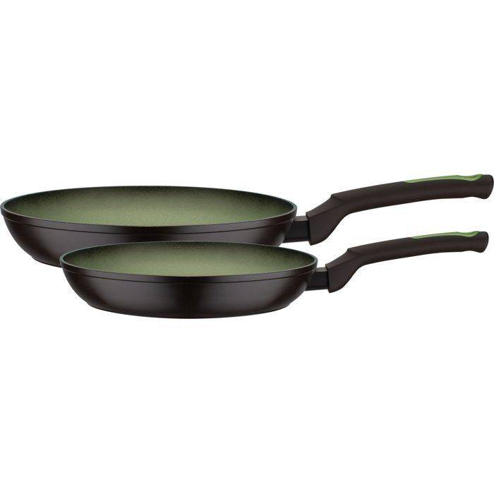 GSW AVOCADO Koekenpannenset - 2 Stuks - 24 en 28 cm - Gesmeed Aluminium - Geschikt voor Inductie - Groen-0