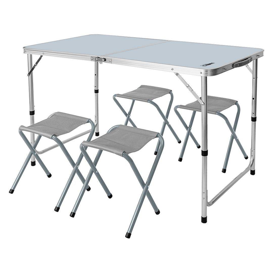 Camping Set Tafel & 4 Stoelen Vouwbaar in Koffer NEO TOOLS 63-159-3