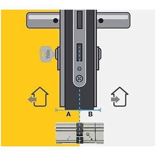 YALE Cilinder YC500+ 40x50 mm Vernikkeld - 5 Pinnen - 3 Sleutels-4