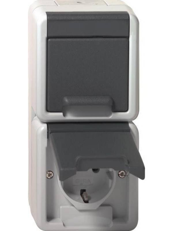 GIRA 478030 SCHUKO Stopcontact - 2-polig - Opbouw - 478030