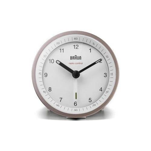 Braun BC07PW-DCF Radiogestuurde Alarmklok - Roze/Wit - Quartz - Analoog - Batterij AA (67099)-0