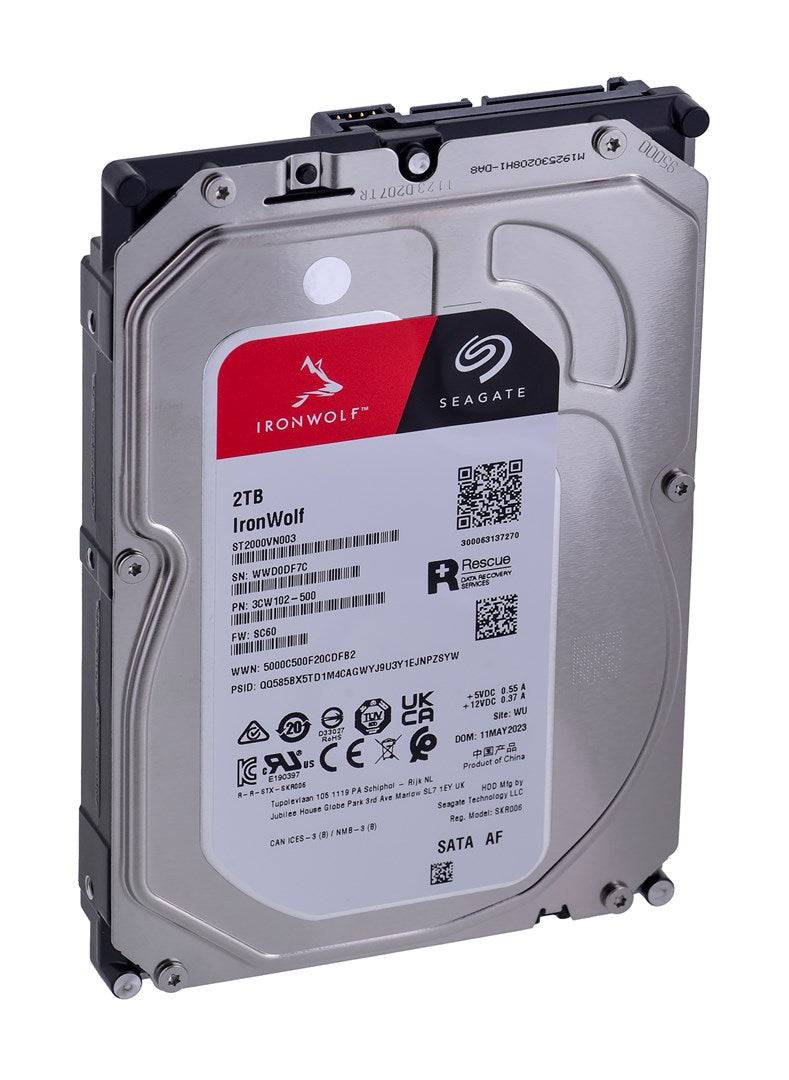 Seagate IronWolf ST2000VN003 - Harddisk - 2 TB - Intern - 3,5" - SATA 6 Gb/s - 5400 RPM - Buffer: 256 MB 6Gb/s-4