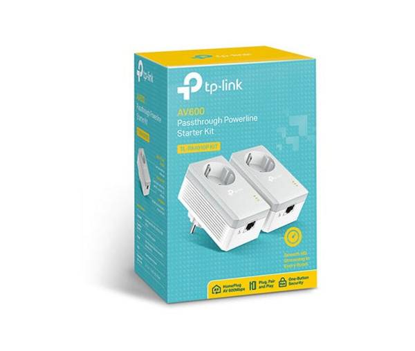 TP-LINK TL-PA4010PKIT AV600+ Powerline Kit - Bridge - HomePlug AV - Verpakking van 2