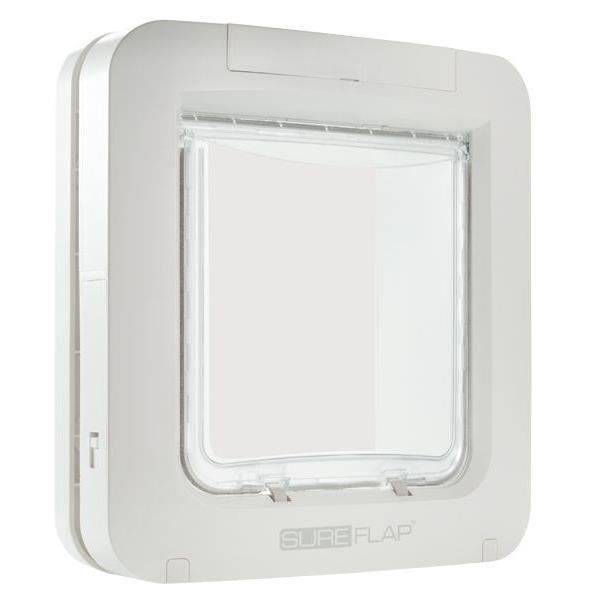 SUREFLAP Grote Microchip Kattenluik - Wit - 178 mm x 170 mm (Opslag tot 32 Microchips)