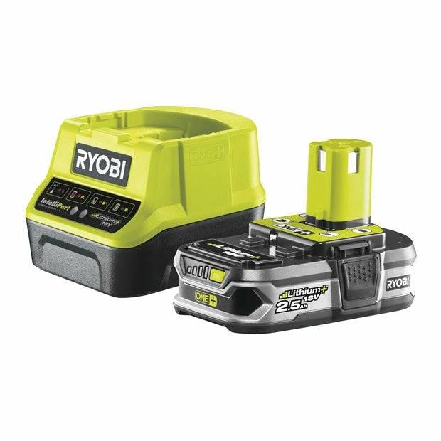 Ryobi Lithium-Ion Accu 18V 2.5Ah + Snellader ONE+ RC18120-125-0