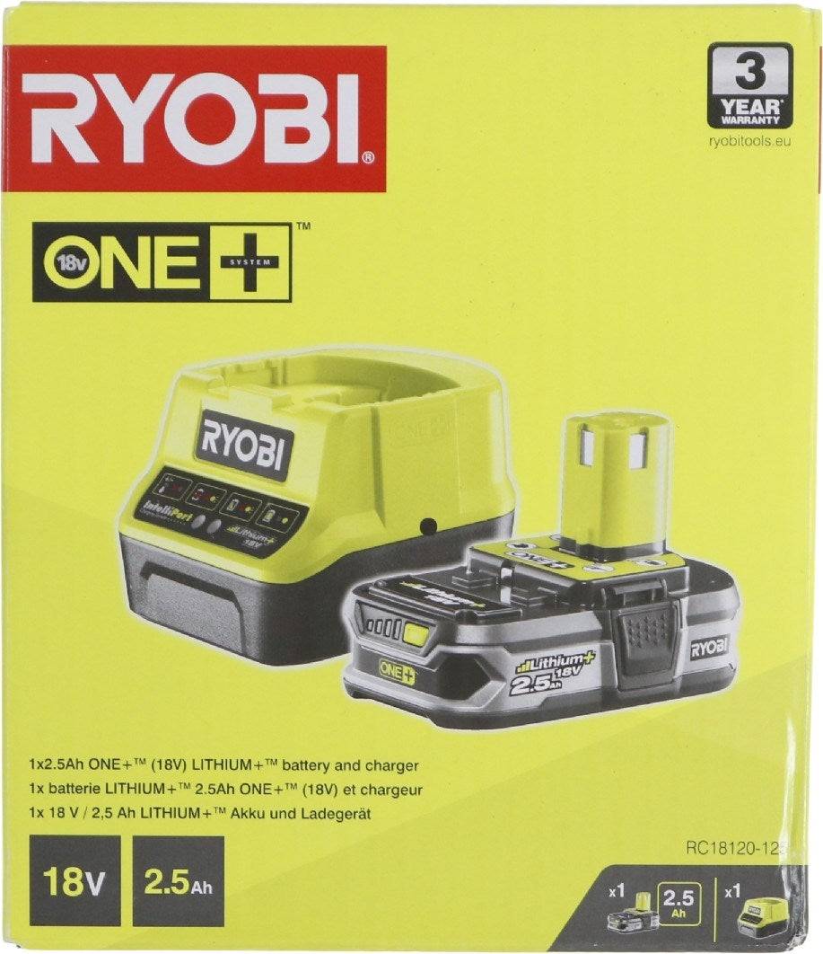Ryobi Lithium-Ion Accu 18V 2.5Ah + Snellader ONE+ RC18120-125-1