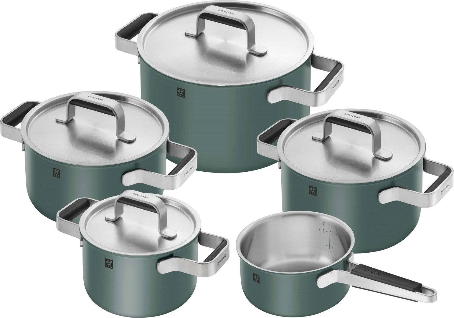 ZWILLING Set van 5 Pannen RVS Keramische Coating-0