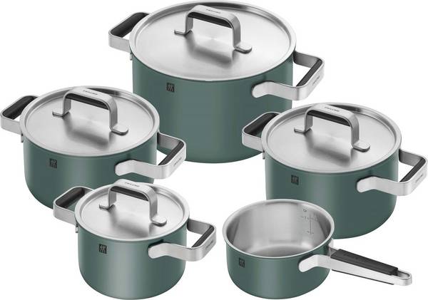 ZWILLING Set van 5 Pannen RVS Keramische Coating