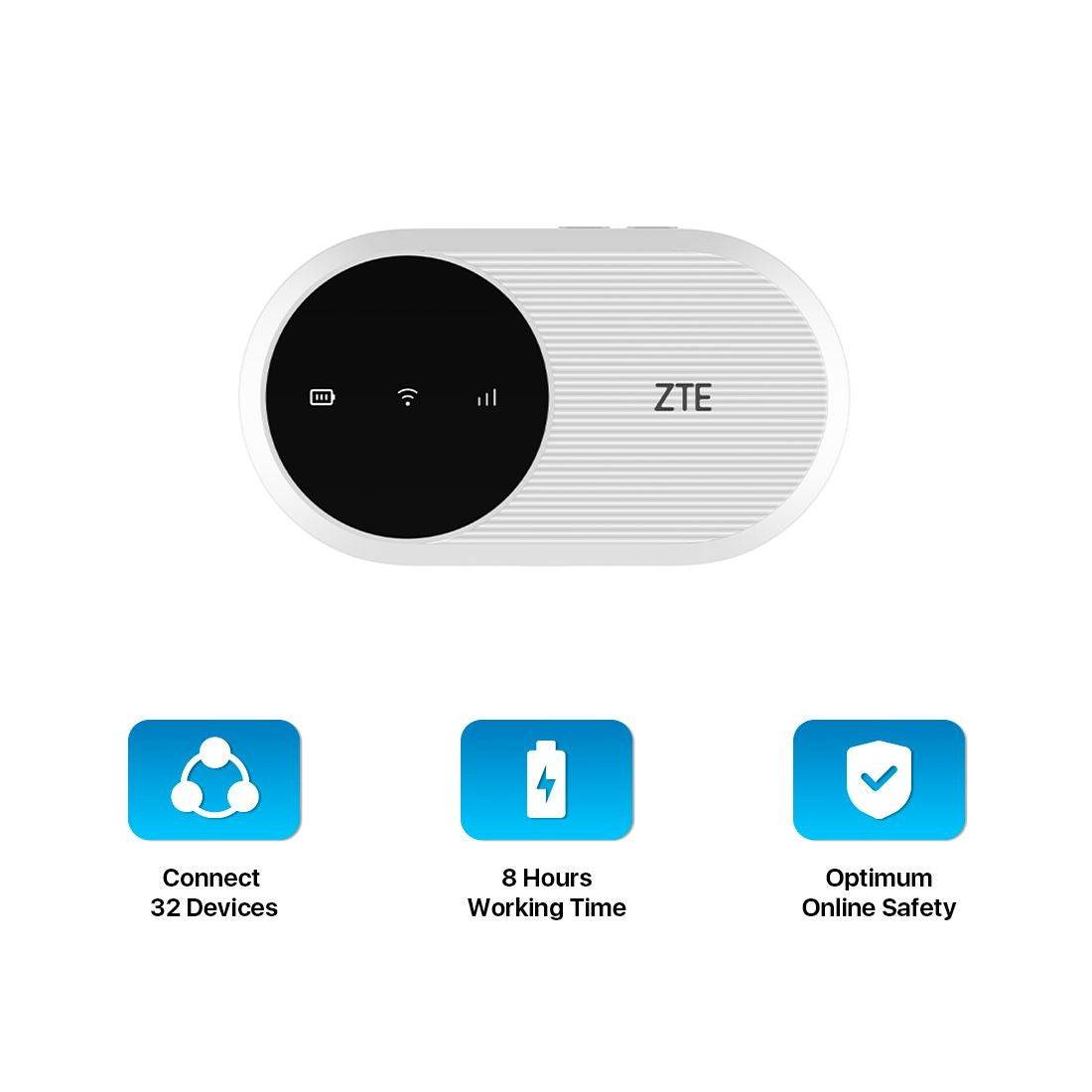 ZTE U10 Pocket WiFi 6 Router 2000mAh 4 g Mobiele Hotspot-1
