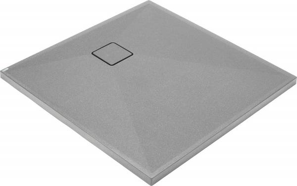 Deante Vierkante Douchebak Graniet 90 x 90 cm Metallic Grijs KQRS41B