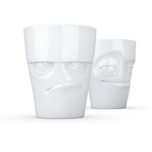 BHS FIFTYEIGHT 350 ml Mok - Chagrijnig & Ondeugend Wit (T012701)