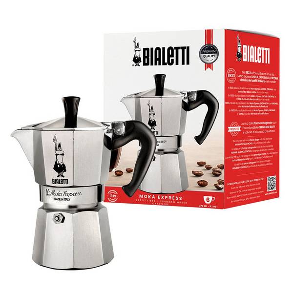 Bialetti Moka Express Moka Pot 0.3 L Aluminium Zwart