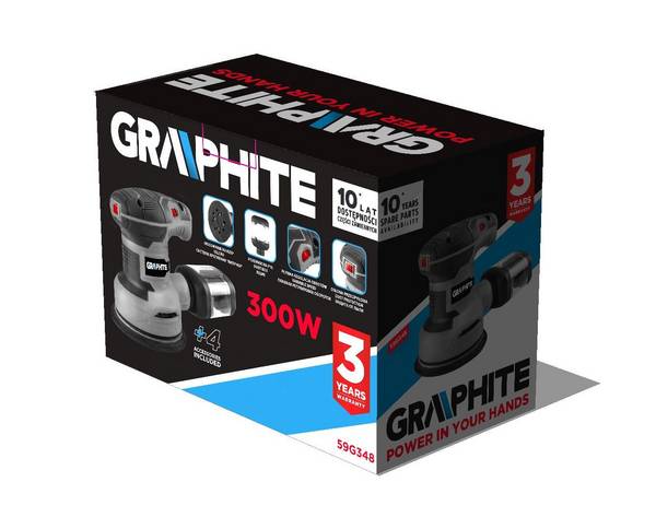 GRAPHITE 300W Excentrische Schuurmachine 125 mm