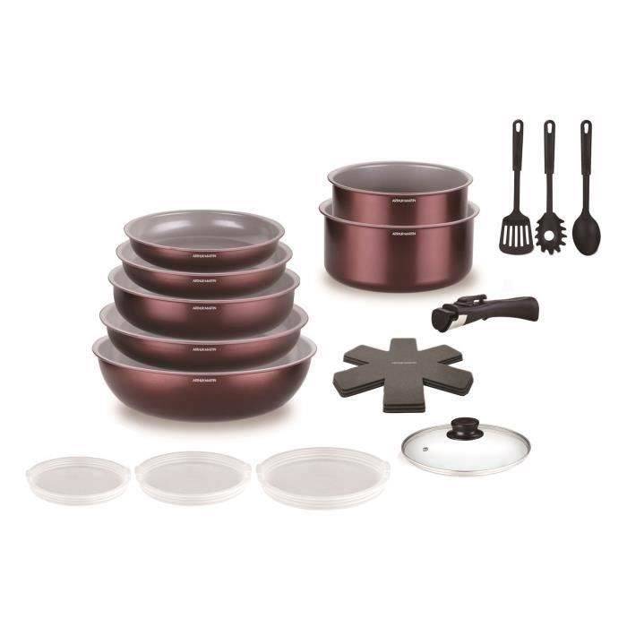 ARTHUR MARTIN Kookset - 18 Delen - Aluminium - Geschikt voor Inductie - AM2503-0